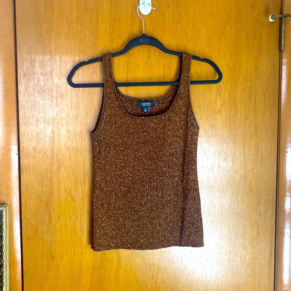 Dressbarn - glitter tank - brown - medium
